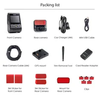 VIOFO A129 Plus Duo wideorejestrator samochodowy kamera na deskę rozdzielczą z tylną kamerą samochodowy rejestrator wideo Quad HD Night Vision czujnik Sony Dashcam z GPS 6