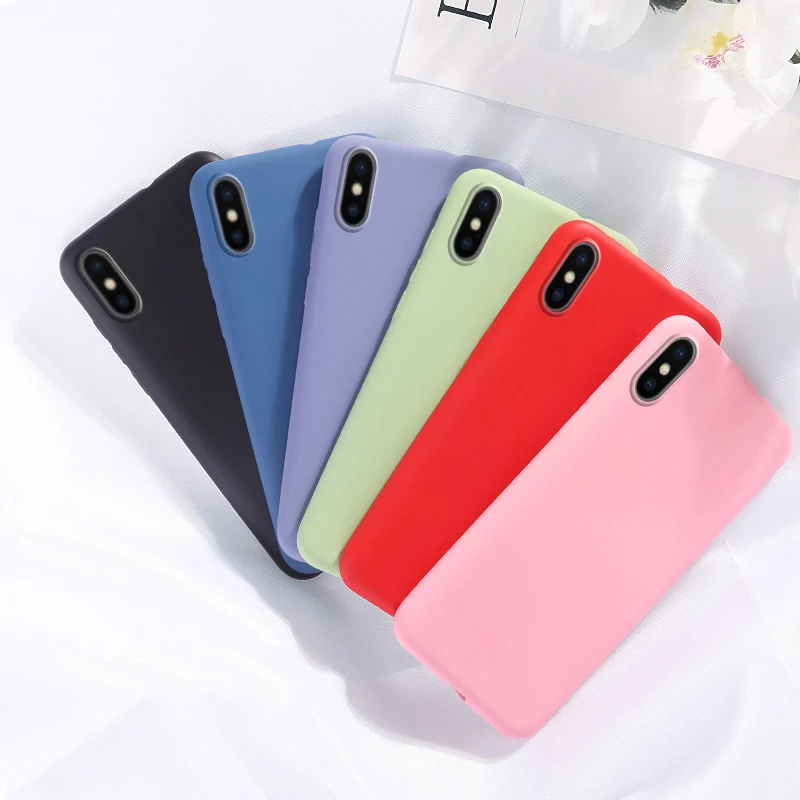 500pcs Original Liquid Silicone Soft Case For iPhone 11 Pro Max XS XR X 8 7 6 6S Plus Candy Color Shockproof Protective Cover