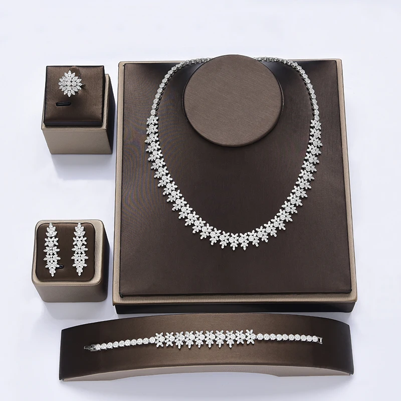 Bijoux HADIYANA mode breloque mariage ensembles de bijoux pour les femmes élégant cadeau nuptiale Z