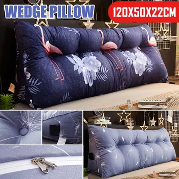 

Bathroom Bed Sofa Large Backrest Cushion Waist Cushion Bed Long Triangle Headrest Pillowcase Couple Pillow Modern Home Decor