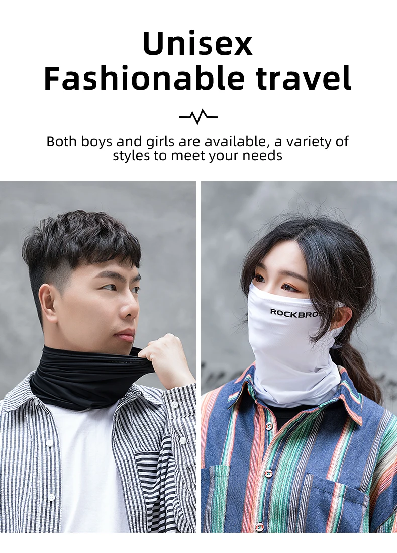 ROCKBROS Summer Face Scarf UV Protection Sweat-Absorbing Comfortable Headwear Qu