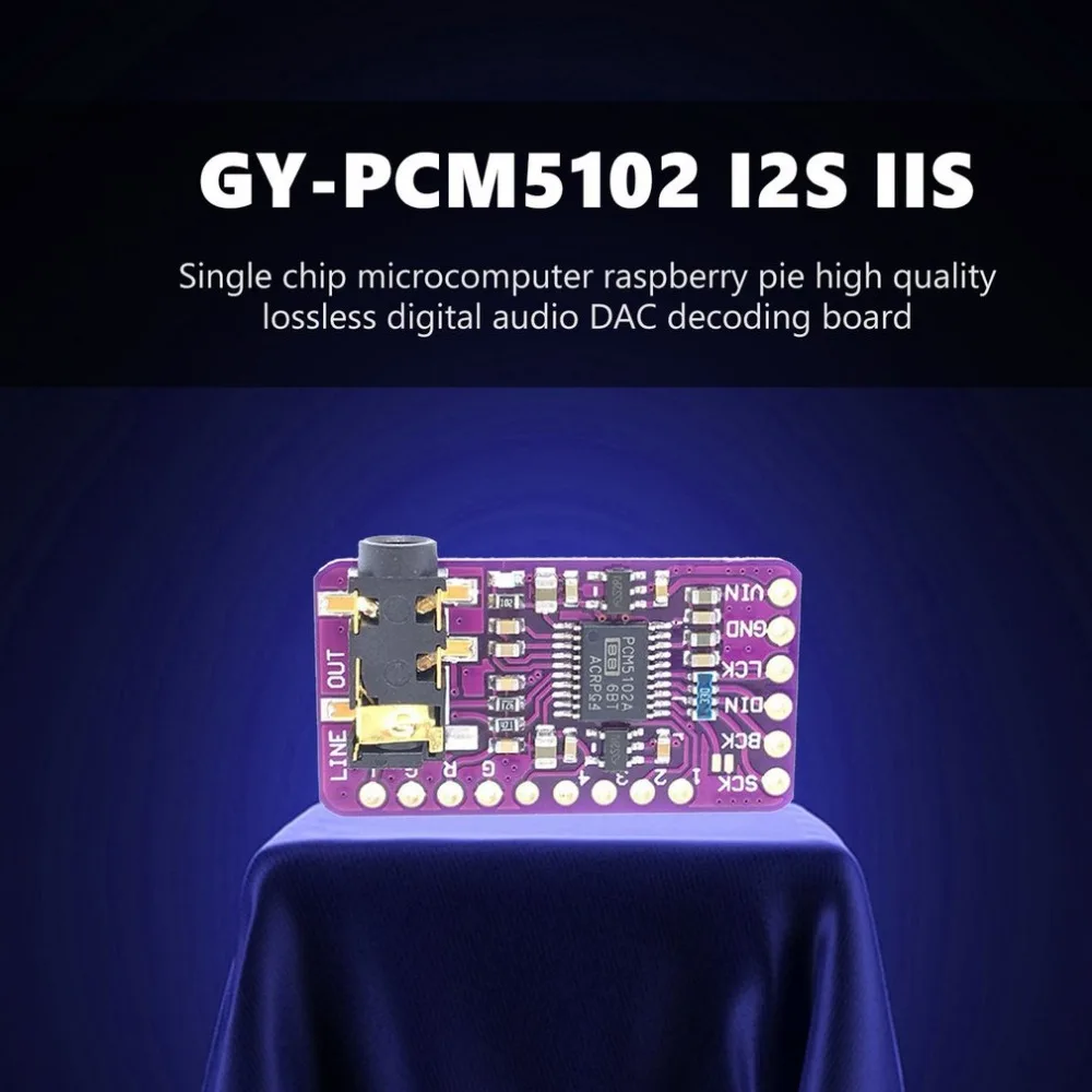 Декодер плата PCM5102 GY-PCM5102 интерфейс ies динамик Аудио Звуковая карта усилитель модуль плеер с ЦАП для Raspberry Pi