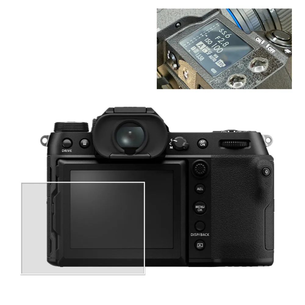 Vetro Temperato Principale Lcd + Cover Protettiva Per Schermo Con Informazioni Superiori Per Fujifilm Fuji Gfx 100S 50Sii Gfx100Ii Gfx100S Gfx50S Ii G