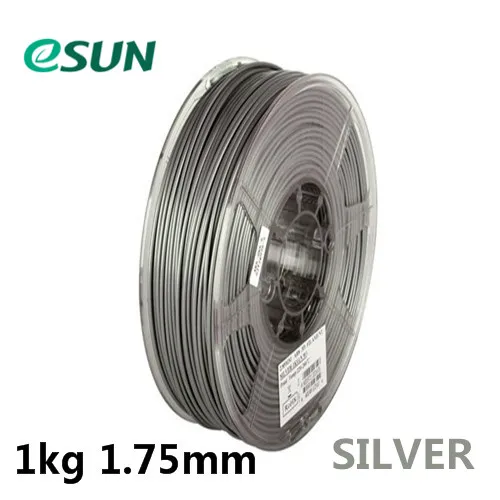 PLA PLUS 1kg SILVER Нить для 3d принтера eSUN 1,75 мм PLA/PLA PRO(PLA+) 1 кг катушка разных цветов PLA/PLA PLUS материалы для 3d принтера только для России - Цвет: PLA PLUS 1kg SILVER
