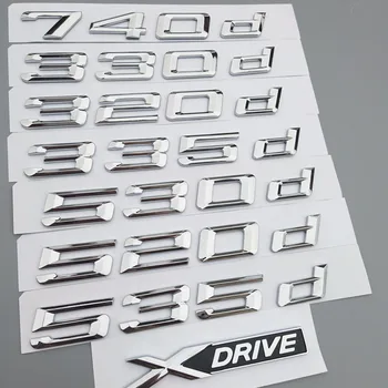 

316d 318d 320d 325d 328d 330d 335d 520d 525d 528d 530d 535d 550d 740d 750d 760d Badge Emblem Car sticker for BMW 1 3 5 7 series