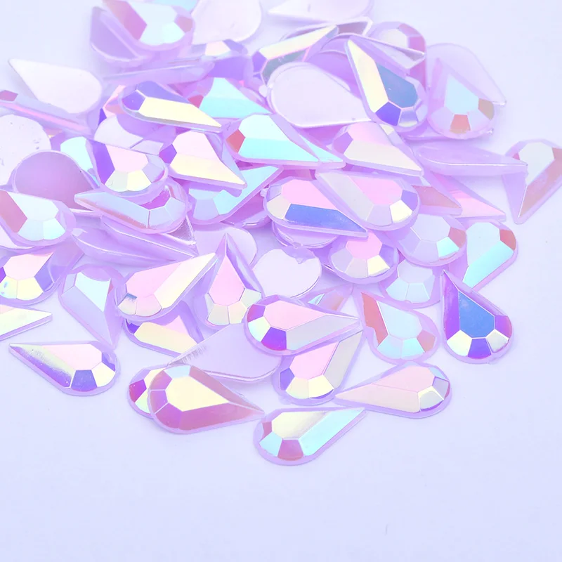 JUNAO-5-8mm-8-13mm-Pink-AB-Crystals-Drop-Rhinestones-Nail-Acrylic-Crystal-Stones-Non-Hotfix (3)