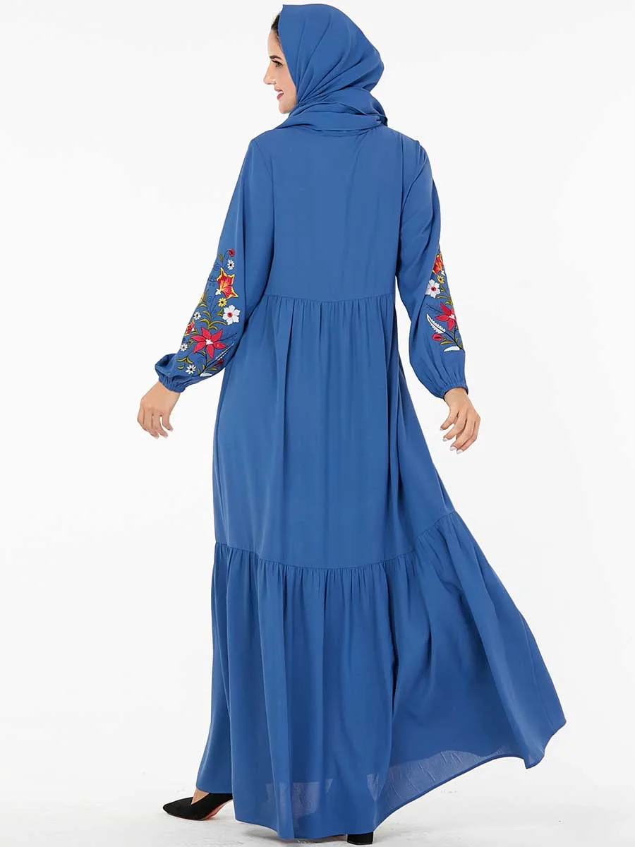 BNSQ мусульманское женское платье хиджаб с длинным рукавом макси abaya jalabiya брикет