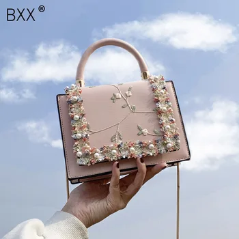 

[BXX] Embroidery Design PU Leather Crossbody Bags For Women 2020 Small Handbags and Purses Female Shoulder Messenger Bag HL680