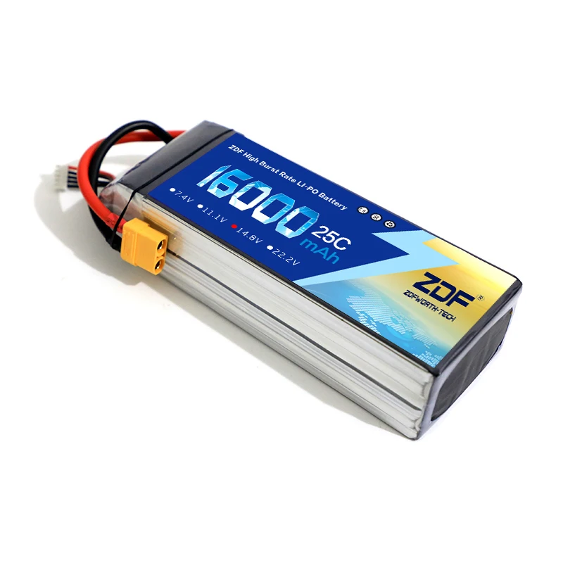 ZDF гарантия качества питания 4S 14,8 V 16000mah 25C Max 60C Lipo батарея для вертолета RC модели квадрокоптера самолета дрона автомобиля FPV