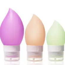 2 шт бутылки для путешествий в форме капли воды, силиконовые портативные косметические Пустые контейнеры, бутылка для шампуня, лосьона, эфирного масла