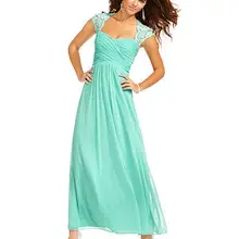 Длинное шифоновое платье подружки невесты, vestidos de fiesta, синие кружевные вечерние платья с рукавами-крылышками, милое платье с сердечками на выпускной