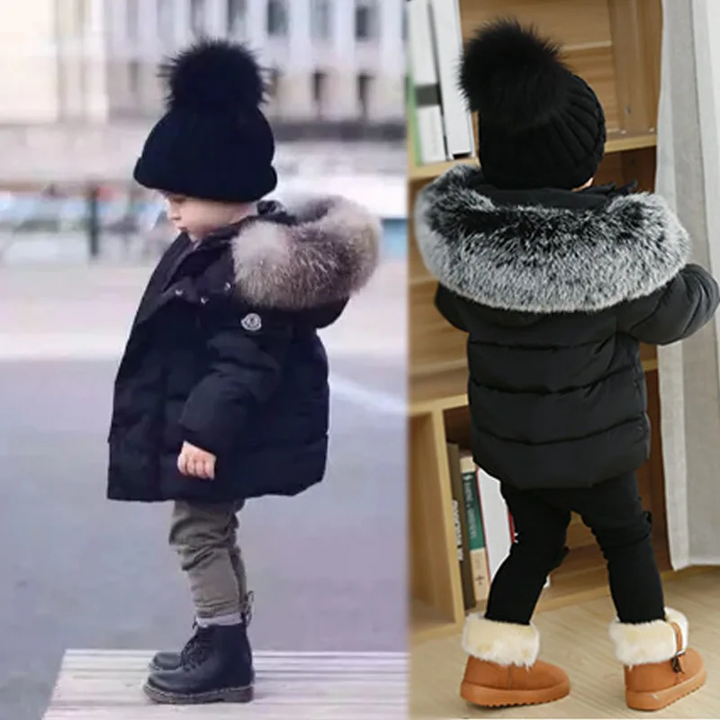 

Girls Winter Cotton Jacket Child clothes Fashion long Coats Kids Outerwear boys girls Warm Coat Down Jackets Children Clothing