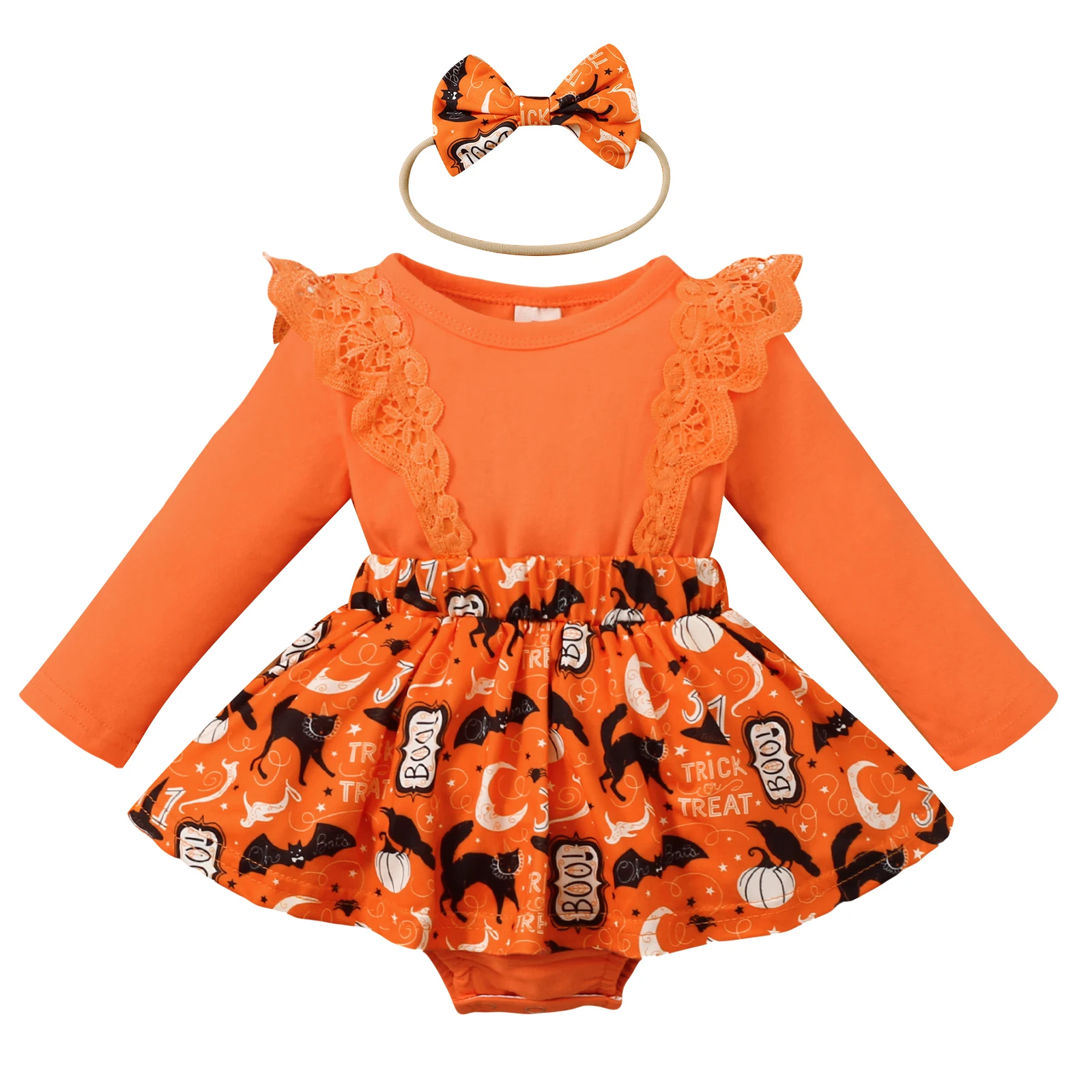 2 шт. детское боди с длинным рукавом на Хэллоуин | Мать и ребенок