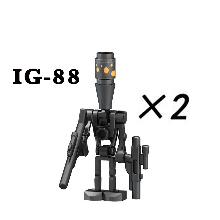 Disney R2-D2 BB-8 C-3PO R4-P17 K-2SO IG88 Battle Buzz Droid Building Blocks General Grievous Bricks Figure Kids Christmas Toys