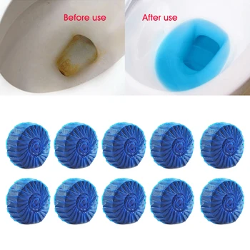 

10pcs/set Practical Detergent Home Toilet Bowl Cleaner Anti Dirt Fast Dissolution For Antibacterial Odor Remove Cleaning Tools