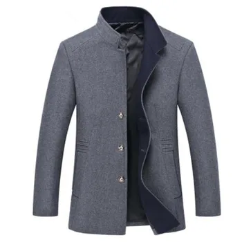 

2018 autumn Men's high quality fashion casual stand collar jacket Men's trench coat jackets men coats windbreak size M-3XL