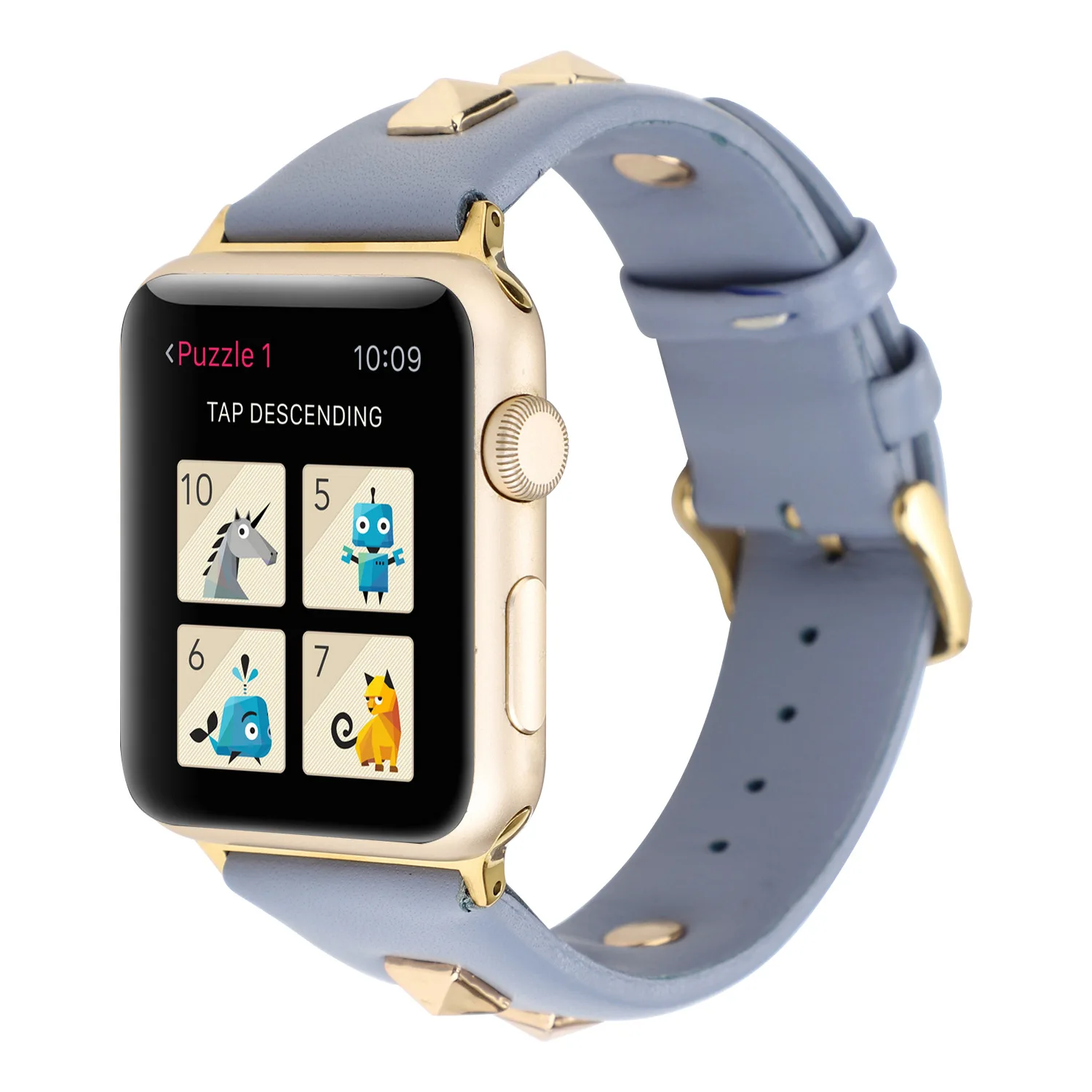 Заклёпки дизайн панк stlye кожаный ремешок для Apple watch ремешок 40 мм 44 мм iWatch ремешок 38 мм 42 мм наручные часы браслет ремень 5 4 группа
