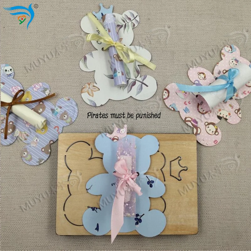 Baby bear card Wooden die cutting scrapbook die LY133