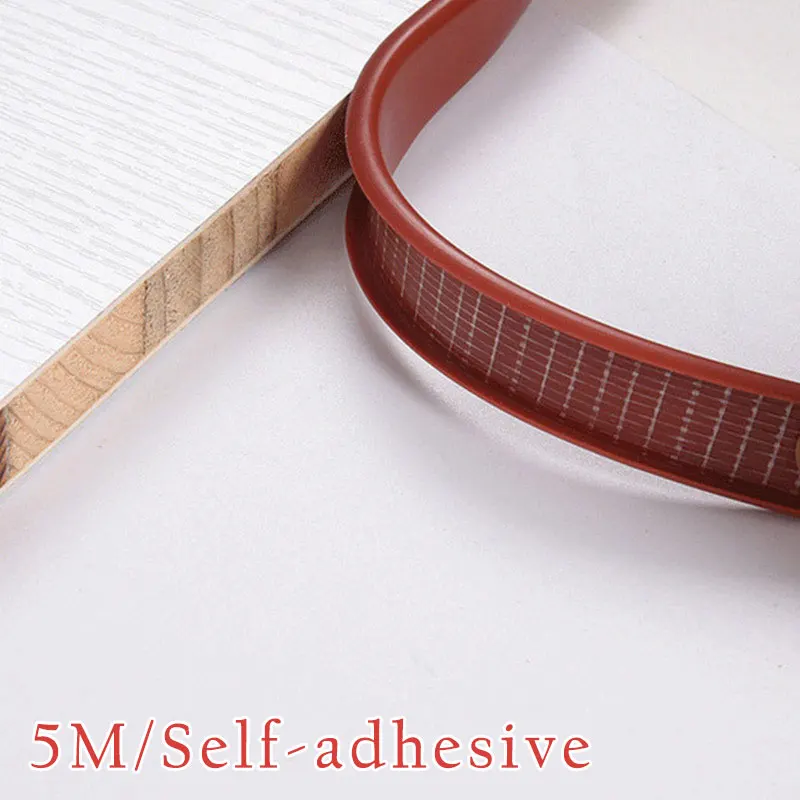 5m Self Adhesive PVC Edge Banding Strip Sealing Tape 12/15/18mm U-Shaped Strip For Furniture Cabinet Desk Edge Guard Protector