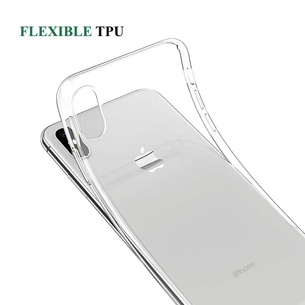Прозрачный чехол для телефона для iPhone 7 XR, чехол, силиконовая Мягкая задняя крышка для iPhone 11 Pro XS Max X 8 7 6 6s Plus 5 5S SE, прозрачный чехол - Color: Clear