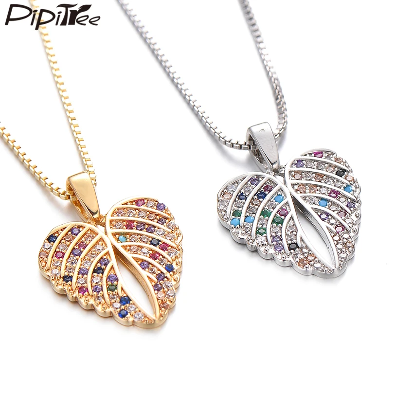 Модное женское ожерелье Pipitree с разноцветными кристаллами|Ожерелья подвеской| |