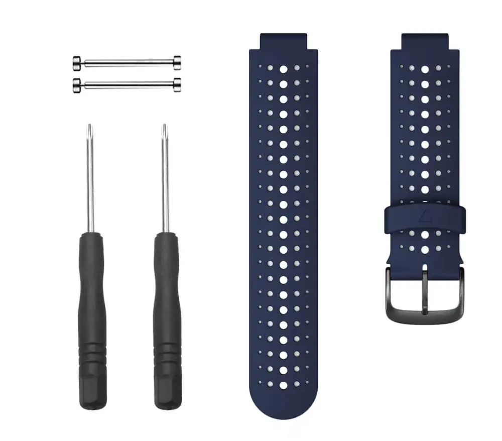ANBEST силиконовый ремешок для смарт-часов Garmin forerunner 235 220 230 620 630 735XT ремешки для часов Мягкий силиконовый чехол Чехол для мобильного телефона Garmin forerunner браслет - Цвет ремешка: Blue White