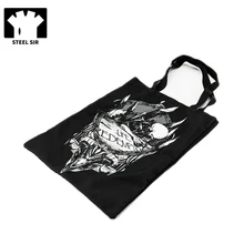 Stellsir панковская модная Холщовая Сумка через плечо, черная ручная сумка с принтом, повседневная сумка