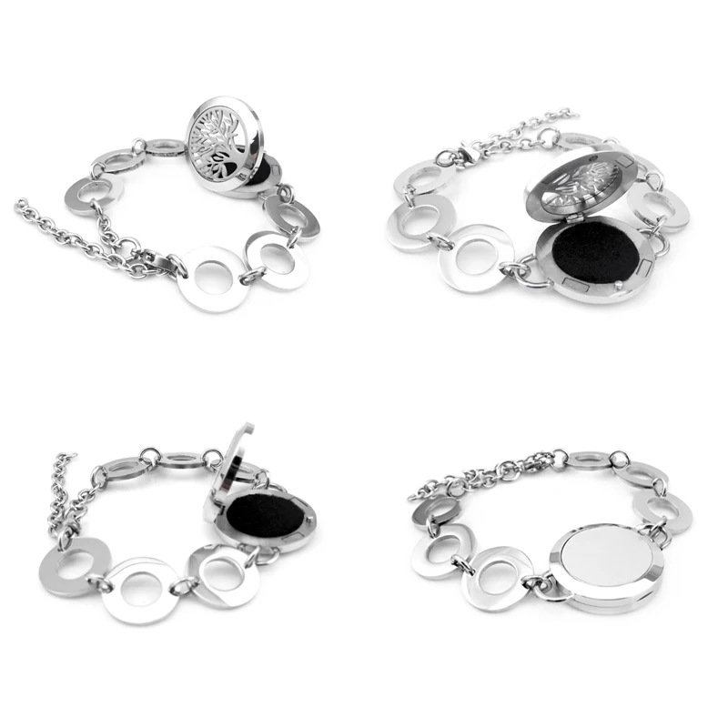 BSH02-16 Essential Oil Diffuser Locket Bracelet