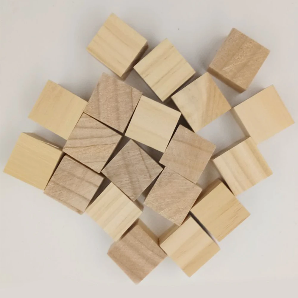 Детские Квадратные блоки DIY игрушка украшение подарок деревянные ремесла кубики украшения мини