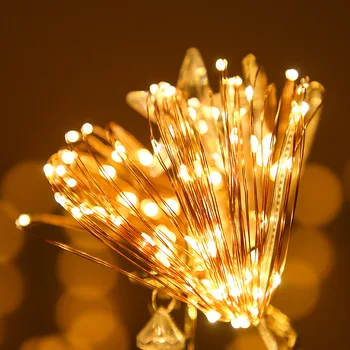 

2020 Christmas Lights Fairy Garland Battery Powered String Lights Xmas Bedroom Living Room Decoration Holiday Home Lighting