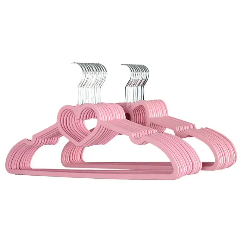 Pink Вешалка для одежды прочный ABS сердце шаблон вешалка для одежды для взрослых детей Одежда Висячие принадлежности(розовый - Цвет: Pink