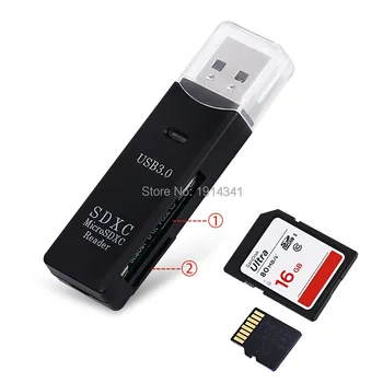 

100pcs Card Reader USB 3.0 SD/Micro SD TF OTG Smart Memory Card Adapter for Laptop USB 3.0 multi Smart Cardreader SD Card Reader
