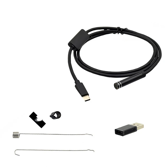 Cámara de video Cámara de inspección USB Snake HD IP67 impermeable, boroscopio tipo C, 1M, 2M, Cable Flexible para teléfono inteligente Android - Imagen 3