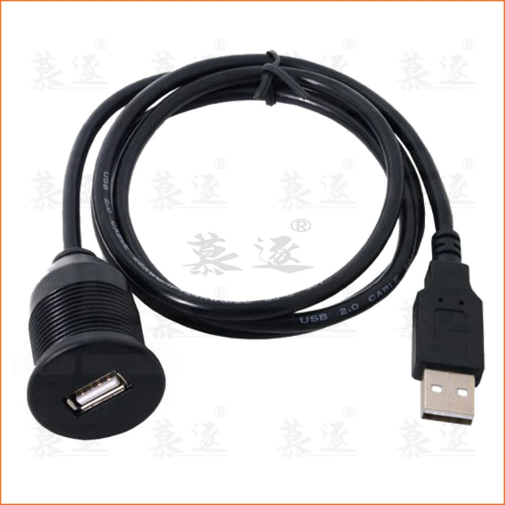 1m 2m 1 PC For Car Dashboard Mounting Panel Installation USB Extension Adapter M/F Cable Lead