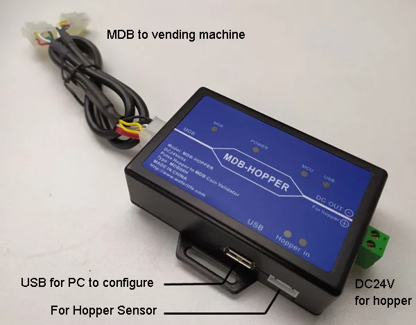 MDB-HOPPER конвертировать ваш импульсный интерфейс Копилка в интерфейс MDB для торгового автомата