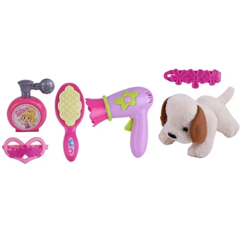 

Cosmetic Toy Set Gifts Pretend Simulation Educational Hair Dryer Hairpin Children Nontoxic Basket Play House Mini Make Up Pet