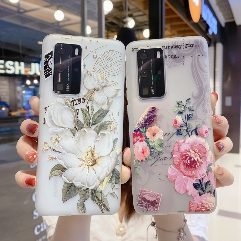 3D Матовый Прозрачный мягкий чехол из ТПУ для телефона Huawei P30 P40 Y7P Y8P Y8S Y9 Nova 5T 7i Honor 8X