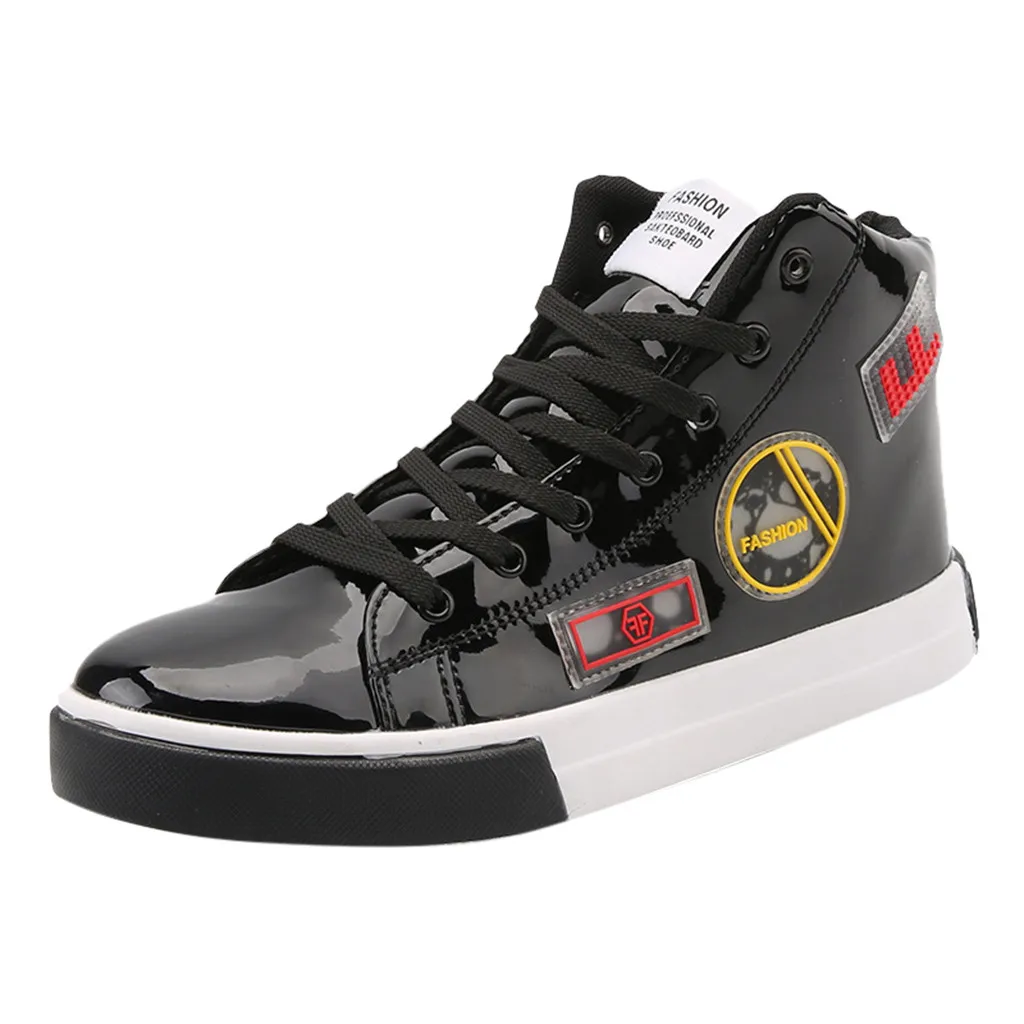 

SAGACE Men's Fashion Formal Business Wear Personality Casual Shoes Flat With Bright British Non-slip Korean Summer Shoes X0103