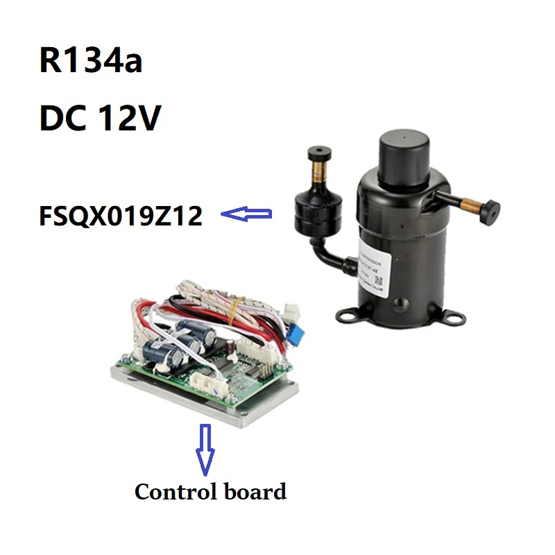 FSQX019Z12 R134a 12v dc air conditioner compressor mini dc compressor 300w cooling capacityHVAC