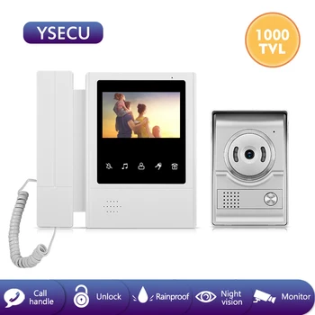 

YSECU 4.3 Inch Video Door Phone System Wired Intercom Visual Intercom Doorbell with Outdoor Camera for Home Security