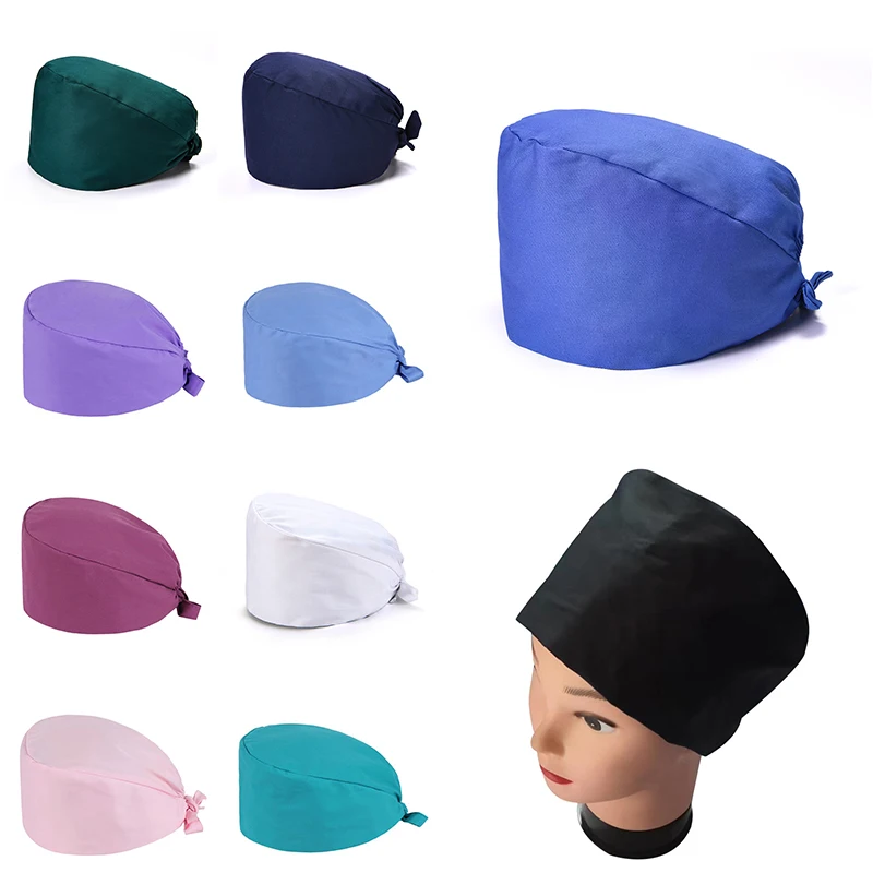 

SNew Fashion Printed Hat Casual Unisex Scrub Cap Cotton Elastic Solid Color Operating Room Hat Working Hat cotton hat