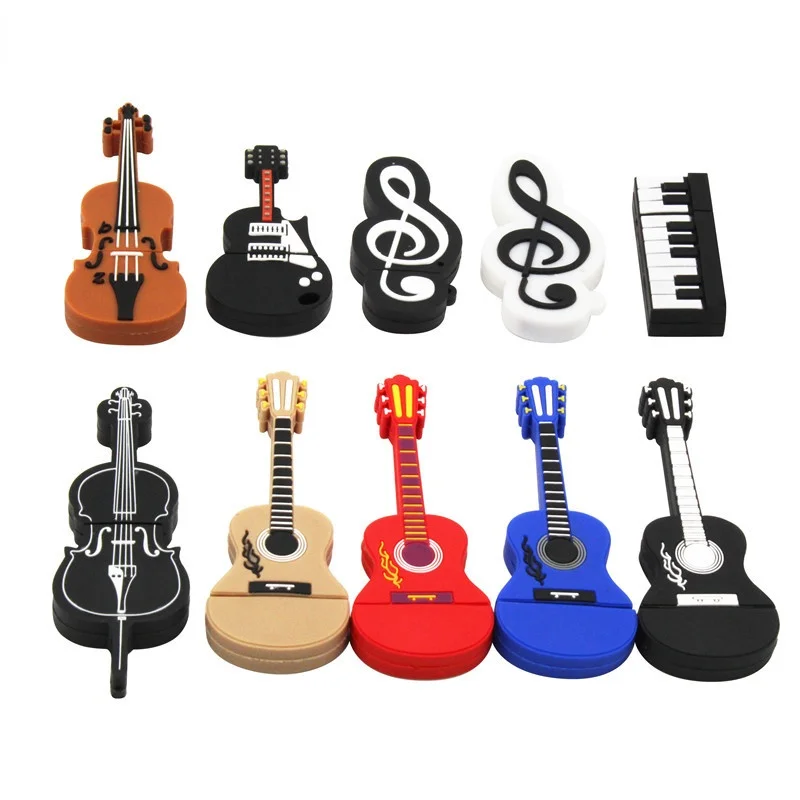 Cartoon Usb 2.0 Musical instrument piano guitar note violin 64GB USB flash drive pen 4GB 8GB 16GB 32GB U disk | Электроника