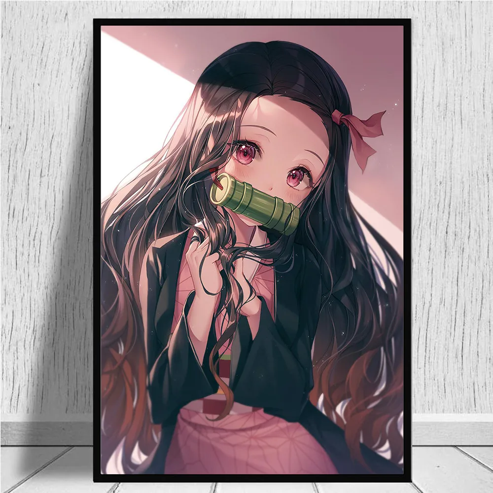 HD Аниме Kimetsu настенный художественный печатный плакат Скандинавское изображение