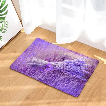 

CAMMITEVER Lavender Door Mat Carpet Hallway Doormat Bedside Floor Mat Non-slip Water Absorption Bathroom Rugs