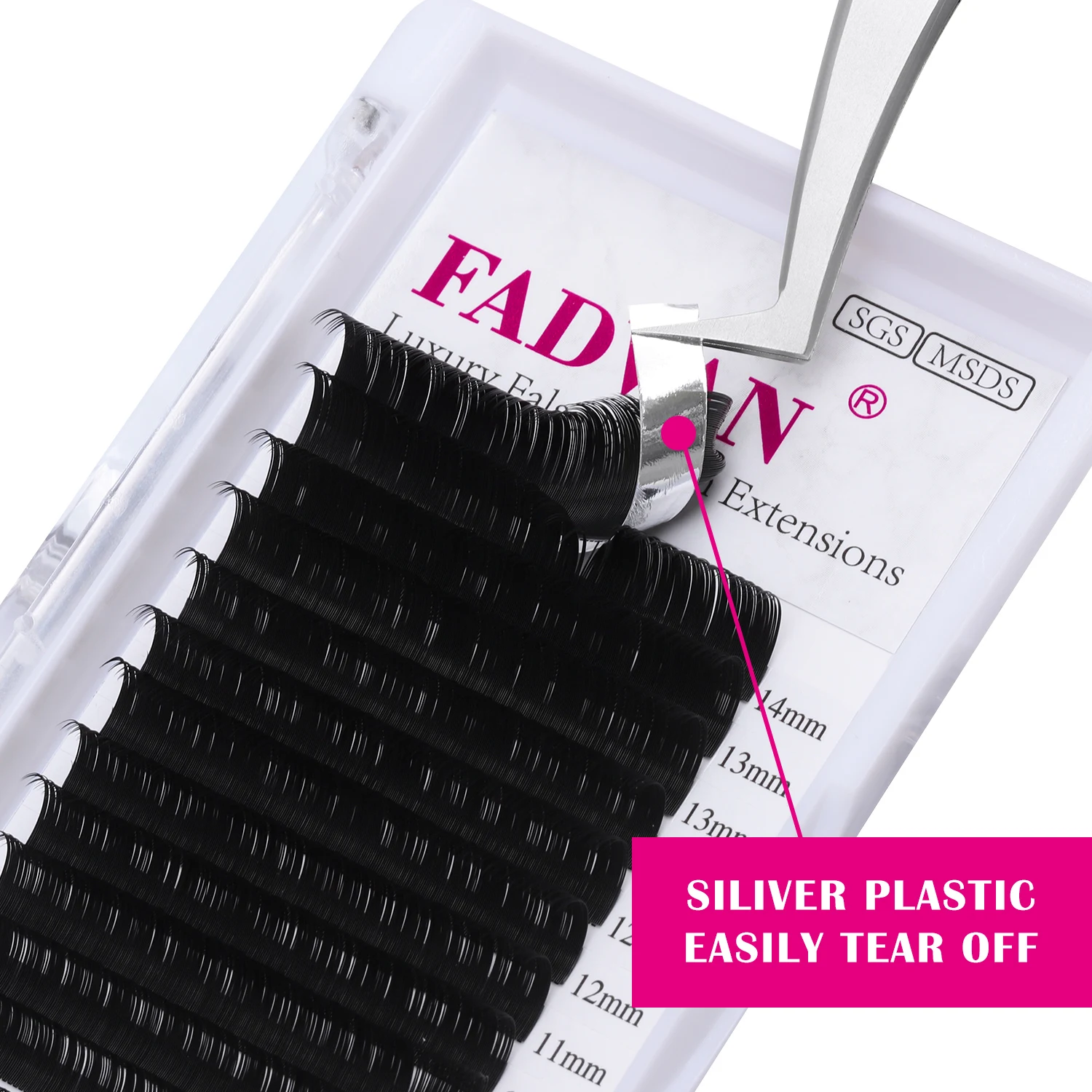 Fadvan Classic 16 Lines Faux Mink Natural Eyelash Extension C/CC/D/DD Curl Individual Makeup Lashes Extension Supplies