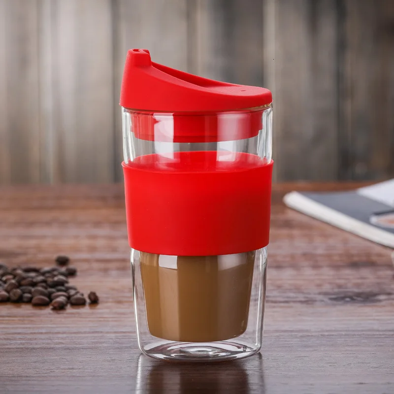 Bodum павина кофейная кружка с Чехол из силикагеля с двойными стенками, защищающий от ожогов, Офисная портативная Автомобильная чашка для чая, студенческий стакан для молока
