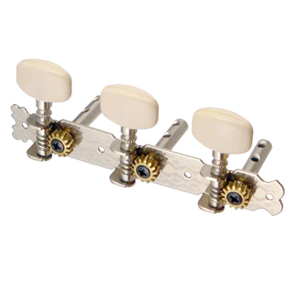 2 Chrome Acoustic Guitar Tuning Pegs Keys Tuners For Acoustic Folk Guitar