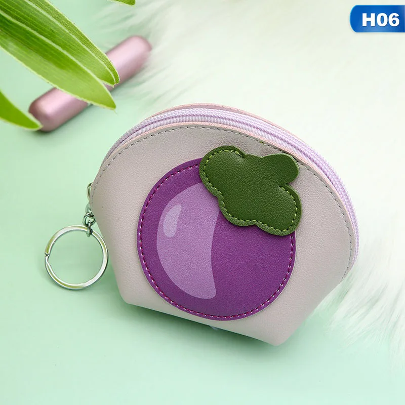 Модный кошелек для монет с фруктовым узором, сумка для денег в виде доллара, летняя Новинка, брендовые кожаные кошельки, маленький свежий Повседневный Кошелек для монет, женский кошелек - Цвет: 6