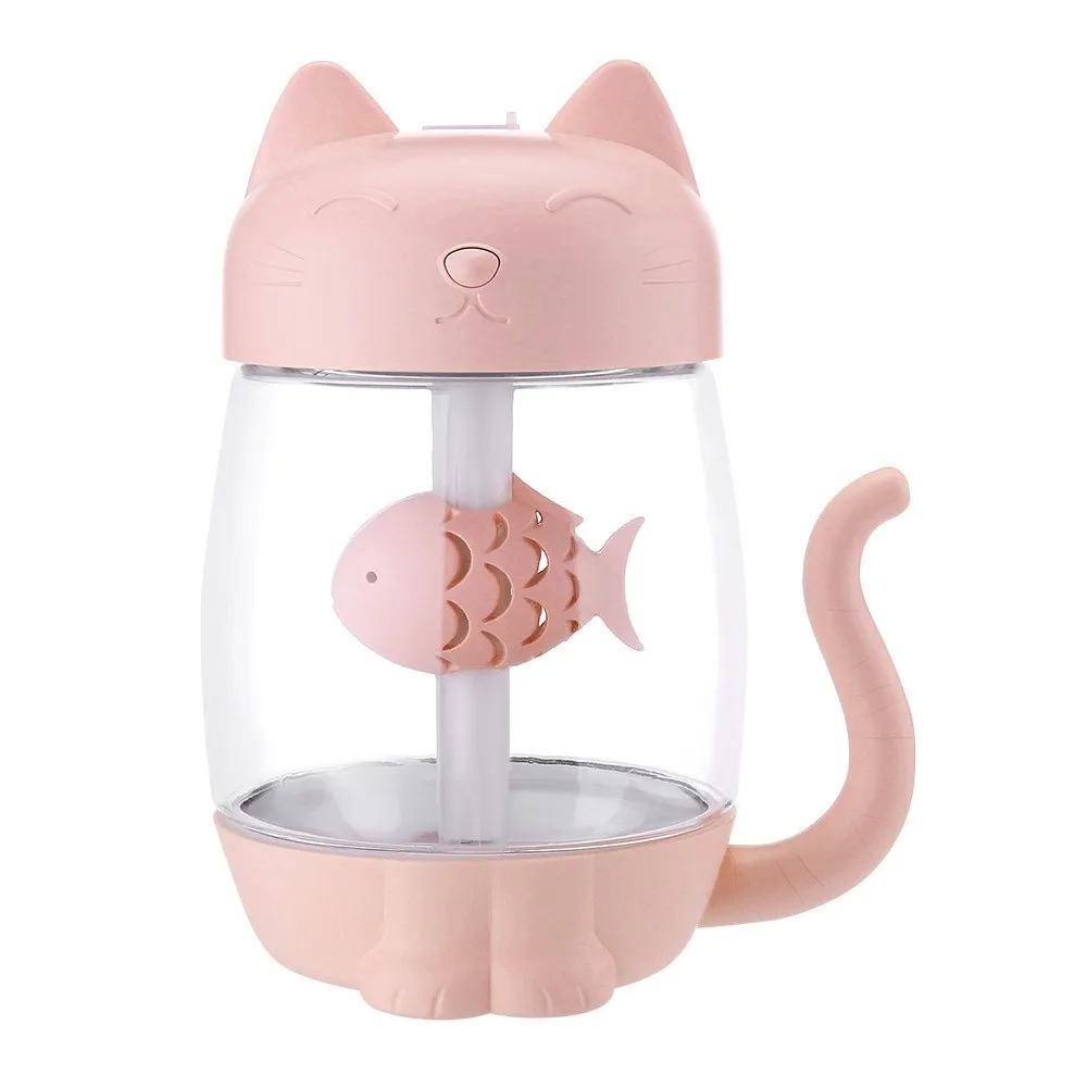 

Small Appliances Air Humidifier 3 In 1 Humidifier Cute Cat LED Humidifier Fan Diffuser Purifier Atomizer Winter birthday gift
