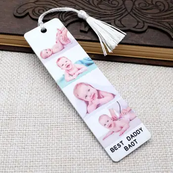 

Personalized Photo Bookmark, Custom Tassel Bookmark, Custom Picture Bookmarks, Gift for Reader Father's Day Gift for Him